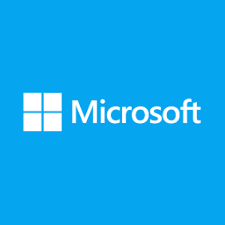 Microsoft logo on a white background